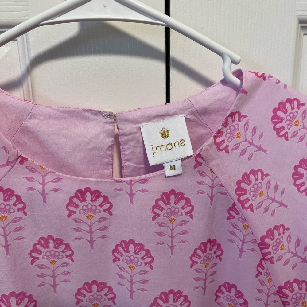 J Marie Floral Babydoll Top Size Medium - Picture 6 of 12